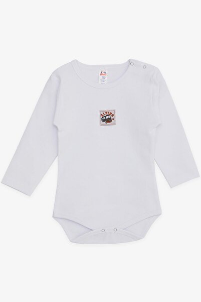 Breeze Baby Boy Snap-On Bodysuit Car Printed 9 Months-3 Years, White