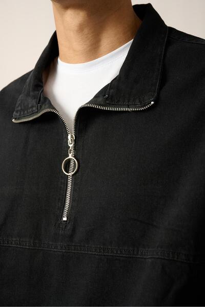 Rocqerx R-2454 Півдовга кофта з напівзастібкою та еластичними манжетами на рукавах