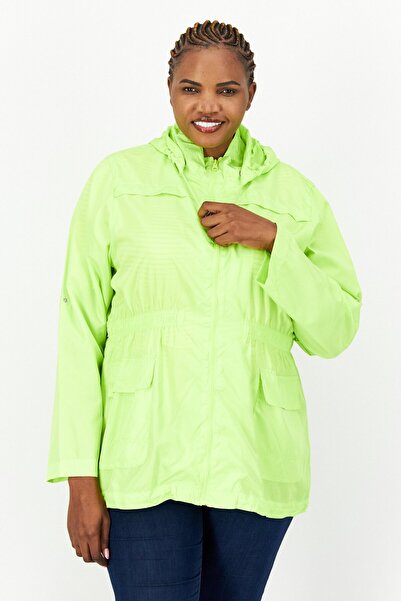 Brave Soul سترة نسائية مقاومة للرياح، لون أخضر ليموني