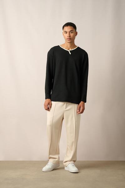 Rocqerx R-5798 Φούτερ με λεπτομέρεια ζακάρ μονό ζέρσεϊ