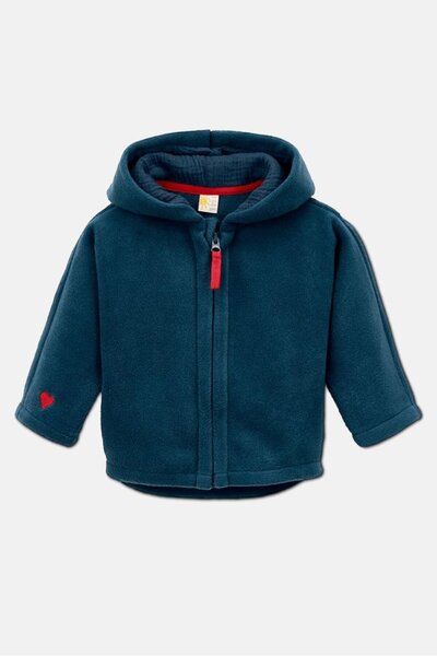 Tchibo Toddler Girls Full Zip Hooded Long Sleeves Fleece Jacket, Navy