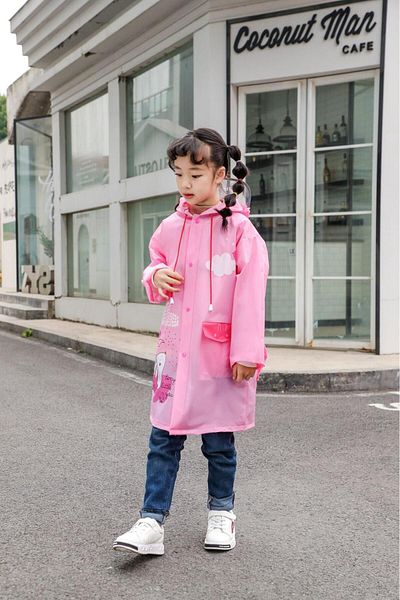 dreamtify New Patterned Pink Girl's Raincoat