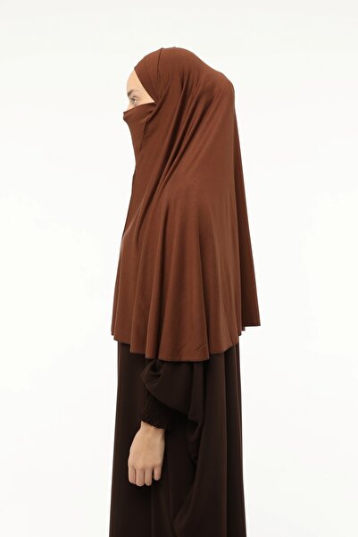 Altobeh Έτοιμο τουρμπάνι με πέπλο πρακτικό κασκόλ Hijab Nikaplı Hijab - Σουφλέ κάλυμμα προσευχής (3xl) - Σοκολάτα
