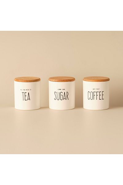 Bella Maison Enjoyable Ceramic 3-Piece Storage Container (9X7.5 cm)