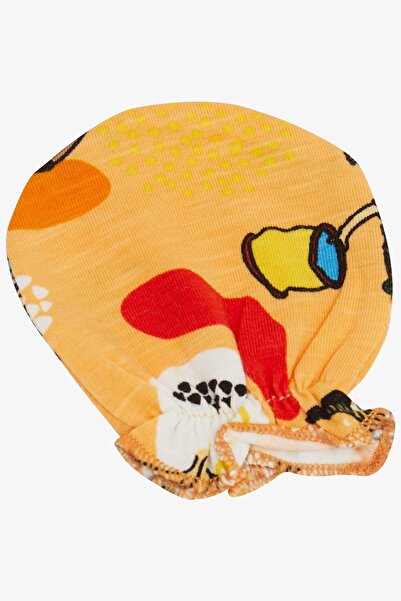 Breeze Mustard Yellow Pattern Newborn Baby Gloves