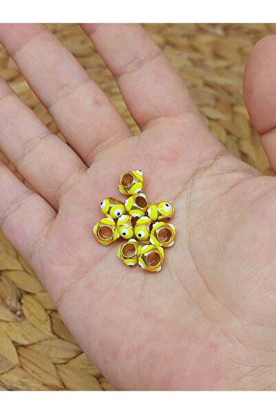 Yasamtohumu Позолочене фосфорно-жовте око-оберіг, проміжна деталь/2 шт. (53186)