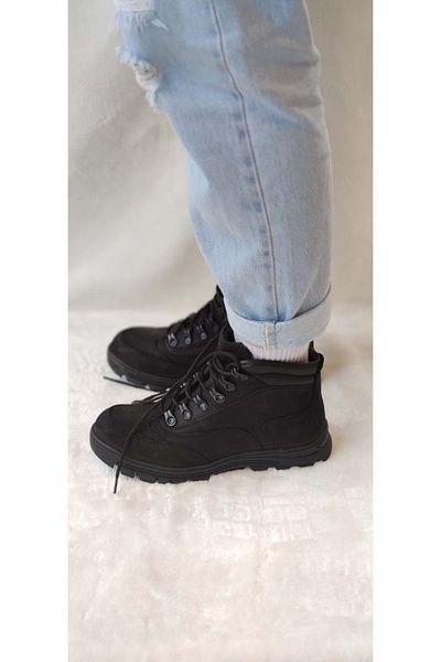 Voyager Unisex Μαύρες Μπότες Trekking 3965 - Γνήσιο δέρμα