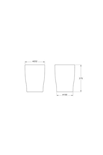 VitrA Eternity A4430057 Çöp Kovası, 3l, Beyaz