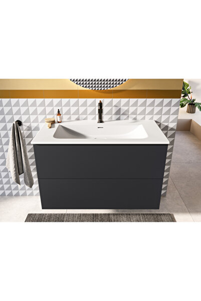 VitrA Suit A4281639 Sink Faucet, Top Control, Glossy Black