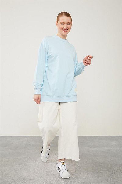 Levidor shirtLevidor Benetton – Geripptes Basic-Sweatshirt mit Fahrradkragen