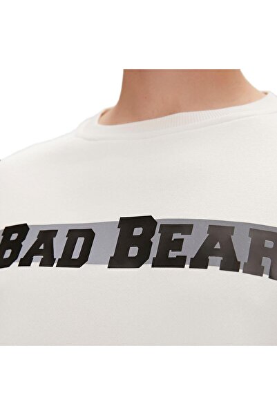 Bad Bear Badbear Reflect Bear Crewneck Sweatshirt Ecru