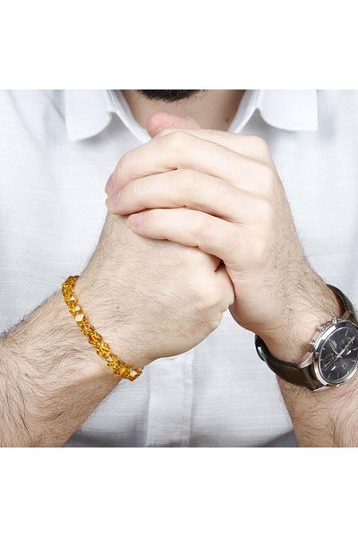TESBİHCİBABA Crystal Cut Popular Color Drop Amber Bracelet