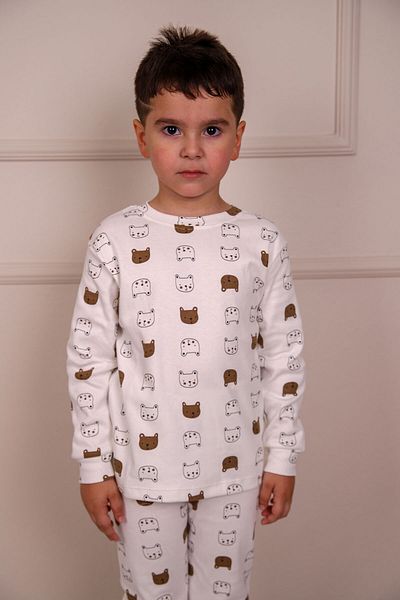 Beniizle 100% Cotton Dog Patterned Unisex Pajama Set