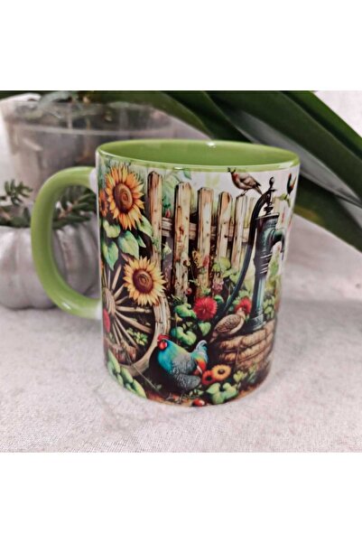 Mugs and love Tulumba vintage baskı büyük boy kupa