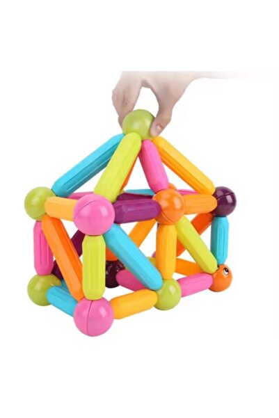 PLAYTHINGWORLD Magnetic Bar Building Blocks 145 Pcs
