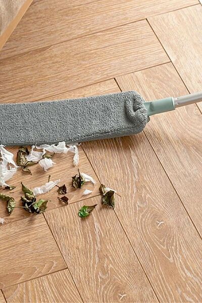 valletta Venga (1 Yedek Bezli) Mikrofiber Girintili Yüzey Dip Köşe Raf Temizleme Mopu Toz Alma Fırçası