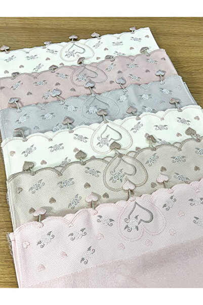 AYHANHOME Набір з 6 серцеподібних рушників з квітковим візерунком, кольоровий весільний комплект, 50x90, рушник для рук і обличчя