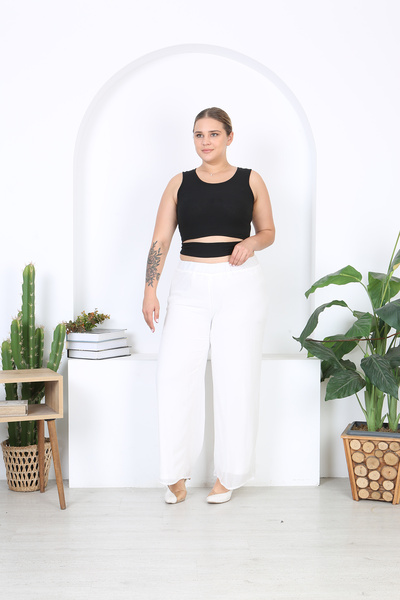 XL Modam Women's Lining Chiffon Plus Size Pants
