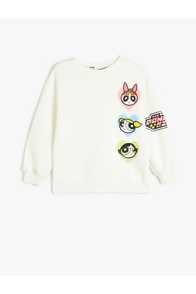 Koton Powerpuff Girls Licensed Long Sleeve Sweatshirt - Crew Neck
