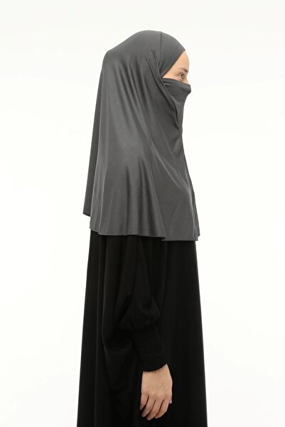 Altobeh Έτοιμο τουρμπάνι με πέπλο πρακτικό κασκόλ Hijab Nikaplı Hijab - Σουφλέ κάλυμμα προσευχής (XL) - Καπνιστό