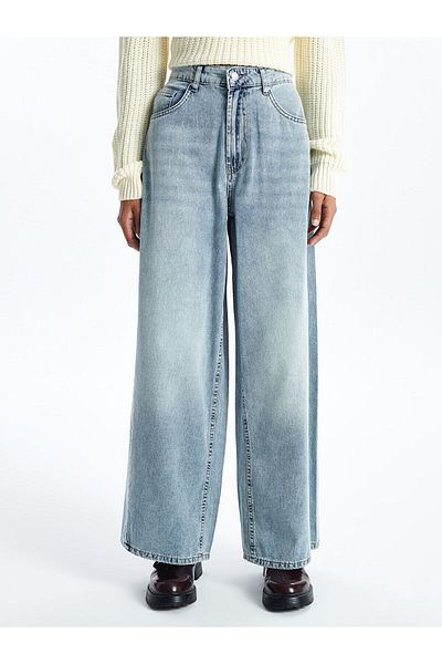 LC Waikiki Pantaloni de jeans pentru femei LCW Wideleg