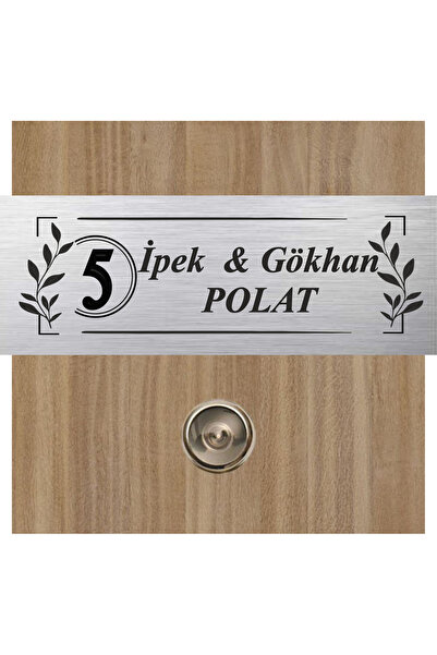 sıradışıhediyem Plăcuțe metalice cu nume pentru uși, modele de plăcuțe cu num...