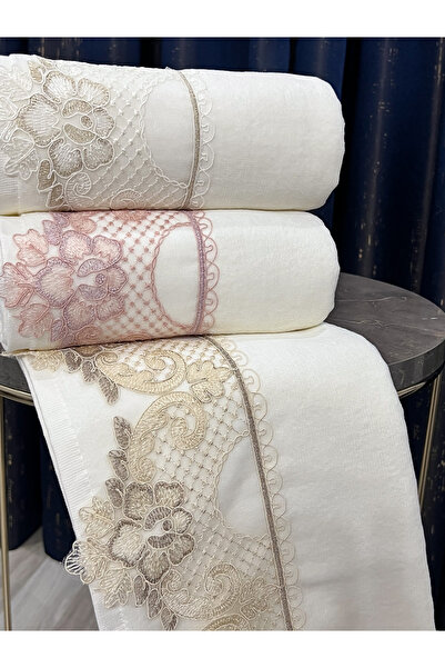 AYHANHOME 6 LI Оксамитовий розкішний французький гіпюровий придане 50x90 рушники для рук та обличчя