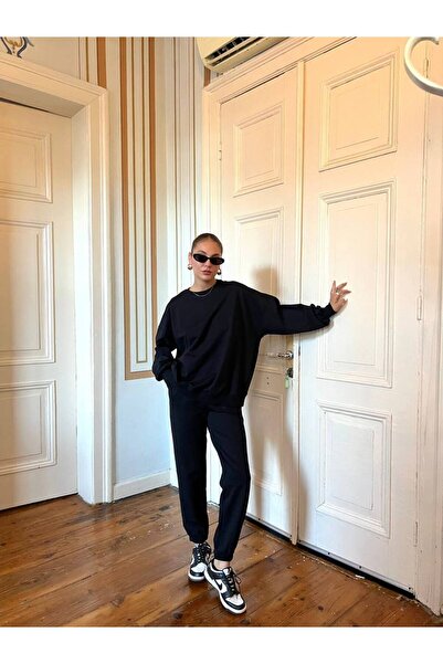 My Blog Sötétkék Riven hosszú ujjú szett elasztikus lábakkal-98243