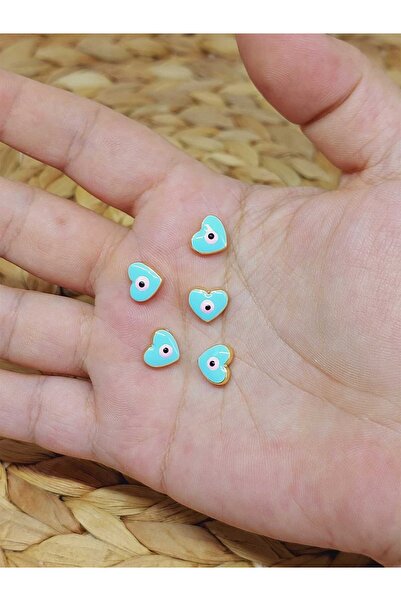 Yasamtohumu Pozlaćeni zeleni odstojnik u obliku srca/2 komada (53242)