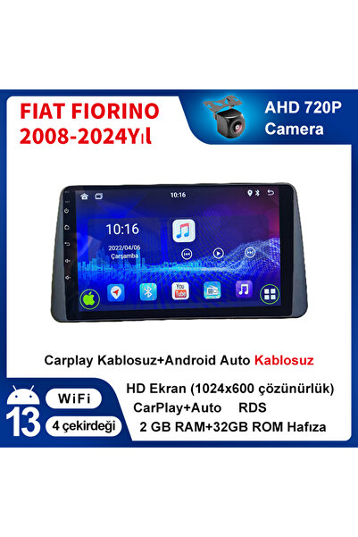 Conico Fıat Fiorino 2008-2024yıl Kablosuz Carplay Android Multimedia Navigasy...