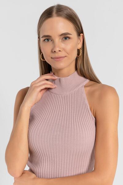 Miss Poem Дамски къс рипсена материя панталон без ръкави, с прилепнала кройка...