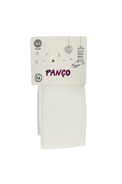 Panço Kız Bebek Pamuklu Beyaz Külotlu Çorap