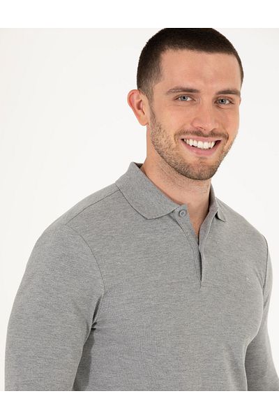 Pierre Cardin Hanorac de bază slim fit gri Melange 50276035-VR086