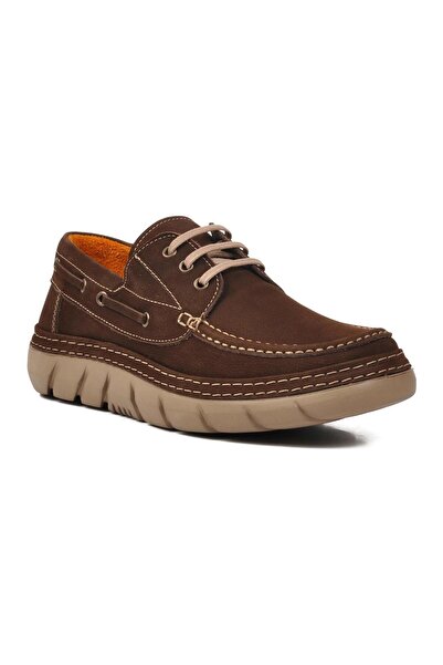 Freefoot 241280 Ανδρικά παπούτσια casual από γνήσιο δέρμα Nubuck καφέ