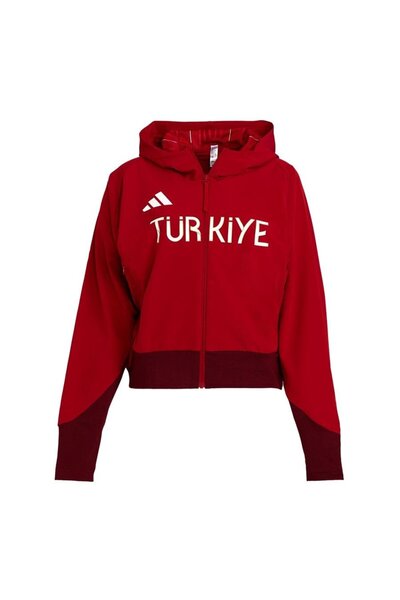 adidas Team Türkiye Kadın Kırmızı Ceket (JH0783)