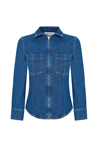 Mudo Jeans Jacket with Double Pocket Zipper