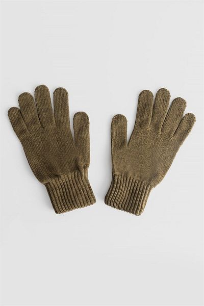 Tudors Winter Wool Khaki Men's Gloves