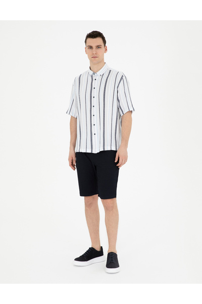 Pierre Cardin Lacivert Regular Fit Örme Şort 50286125-VR033
