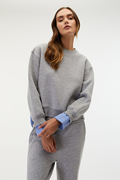 Mudo GÖMLEK DETAYLI OVERSIZE SWEATSHIRT