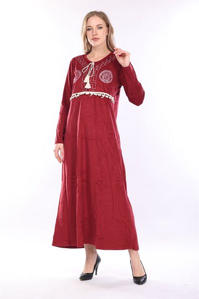 mervemoda ROCHIE DE CATIF DE DAMĂ MÂNECĂ LUNGĂ