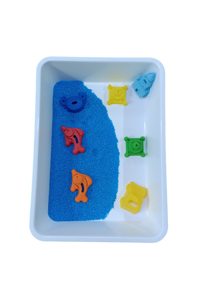Masal Oyuncak 4 Pieces Kinetic Sand Pool and Play Dough Boat
