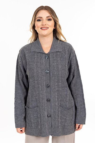 Mutlu City Women's Middle-Age and Above Soft Texture Polo Collar Buttoned Mot...