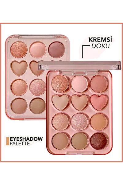 ROWENAROSE 12li Yüksek Pigmentli Göz Farı Ve Glitter Paleti 01