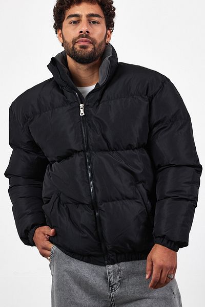 MADZEYMODA Мъжко дебело черно пухено яке с подплата Mz50639