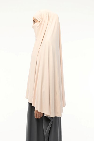 Altobeh Ready Practical Scarf with Turban Veil Hijab with Hijab - Prayer Cover Souffle (5XL) - Powder