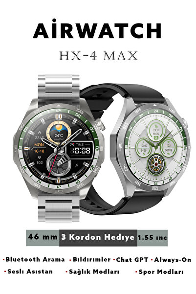 AirWatch Hx4-max Ios & Android Tüm Cihazlara Uyumlu Akıllı Saat