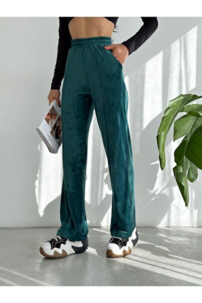 winmoda GENİŞ PAÇA KADİFE PANTOLON MAX BOY /  WIDE LEG VELVET PANTS