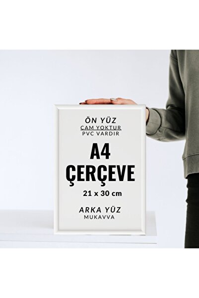 CreaWitch A4 White Pvc Frame with Diploma, Document, Certificate and Photo Picture