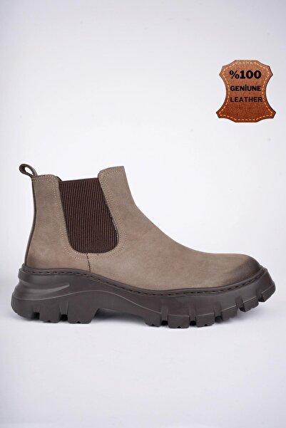 MUGGO Ragnar Guaranteed Genuine Leather Thick Sole Men's Chelsea Boots