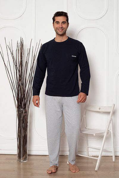 Ayans Pijama Σετ ανδρικών πιτζάμες με δύο κλωστές (χοντρές) τσέπες